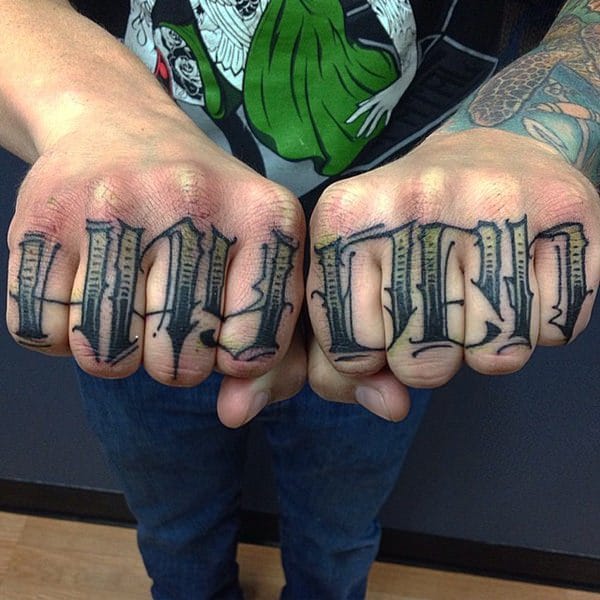 88 Badass Knuckle Tattoos That Look Powerful