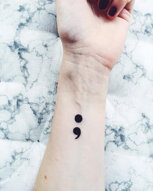 Meaning semicolon tattoo Semicolon Tattoo