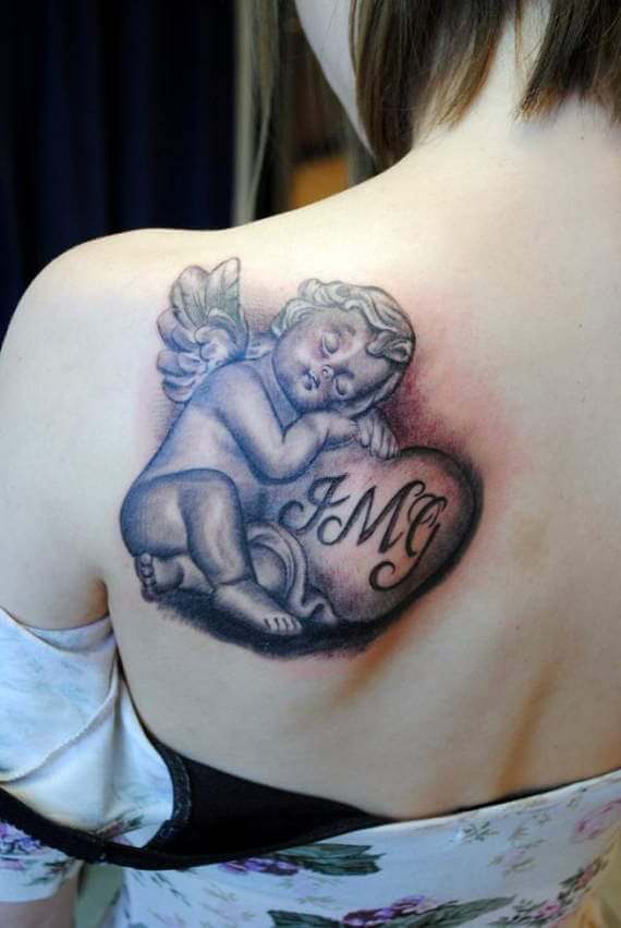 baby angels tattoos for women