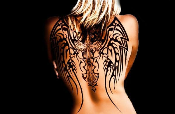 Wing Tattoos stock photo Image of long background femininity  2169560