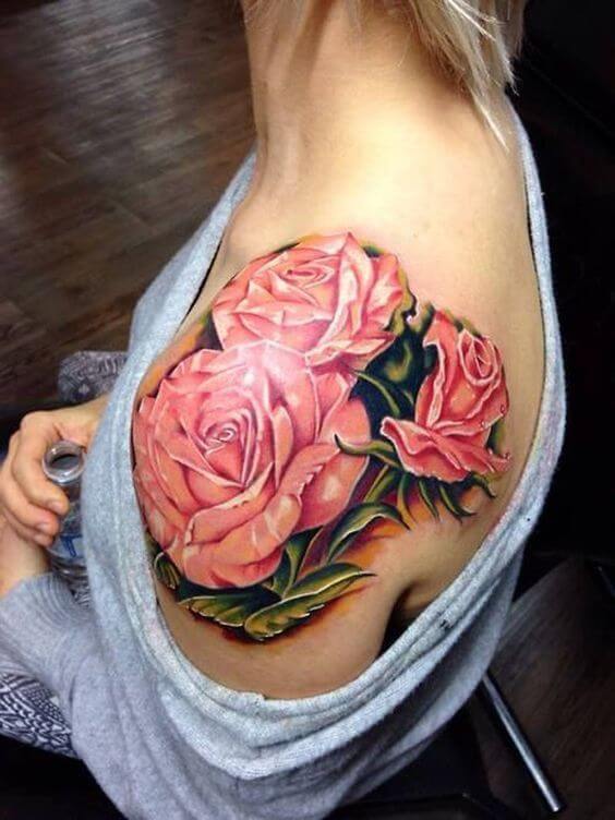 Tattoo uploaded by Katie  Rose shoulder tattoo rose  Tattoodo