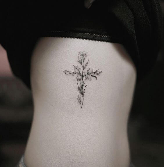 11 Feminine Cross With Flowers Tattoo Ideas That Will Blow Your Mind   alexie