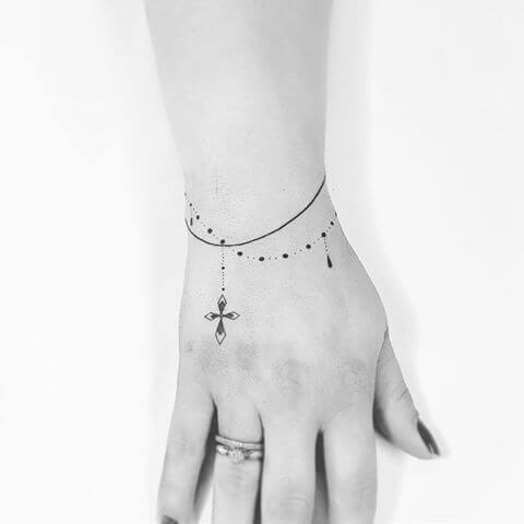 75 Religious Rosary Tattoo On Arm