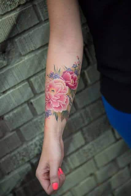 Flower Tattoo on Forearm  Forearm flower tattoo Forearm tattoo women  Small forearm tattoos