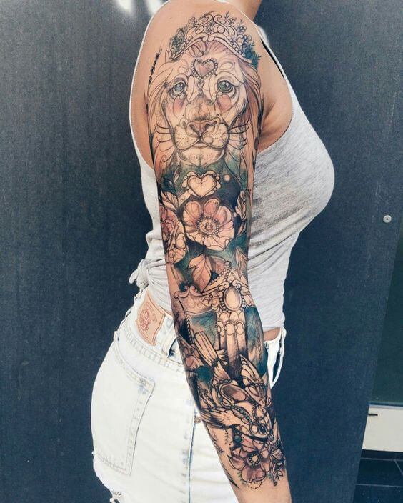 Tattoo women ideas sleeve full for 55 Awesome