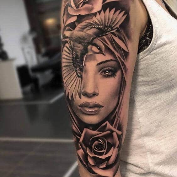 Top 74+ quarter sleeve tattoo for females latest - in.coedo.com.vn